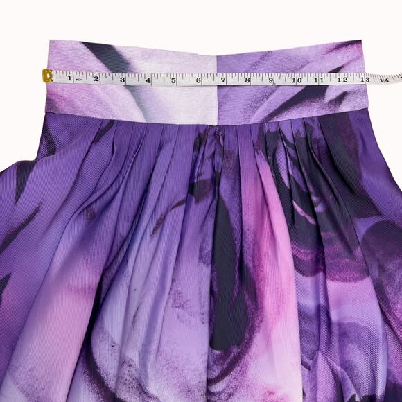 Katharine Kidd Pleated High Low Purple Rose Skirt Size 6 - Picture 5 of 8